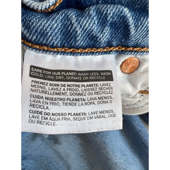 LEVIS PREMIUM WOMENS WEDGIE SKINNY DISTRESED BUTTON FRONT JEANS SIZE 28 - Picture 12 of 16